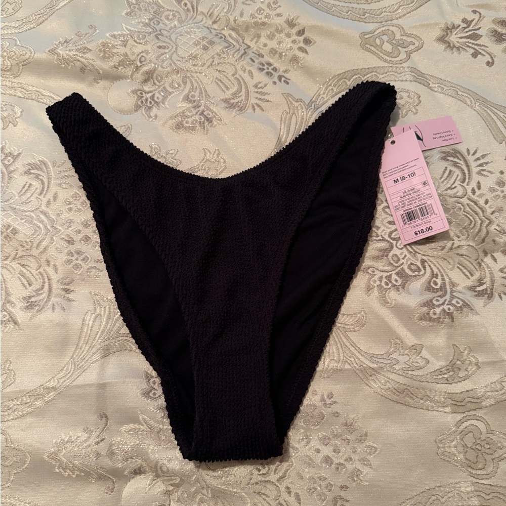 Black Ribbed Bikini Set - Picture 3 of 5